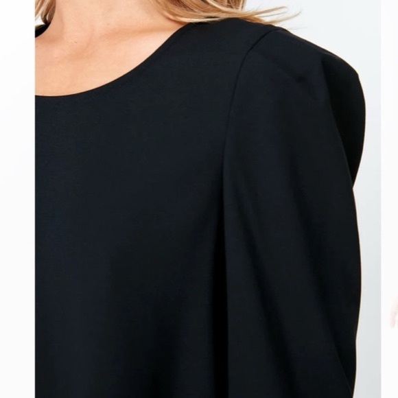 Pomander Place NWT Tuckernuck Bedford Top XXL Black Long Sleeve Dressy - Picture 4 of 13